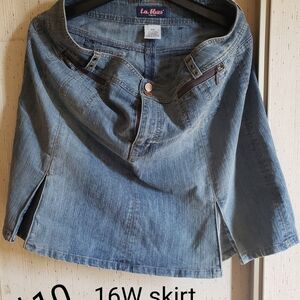 L.A. Blues Mini Skirt with Zipper Details - Blue